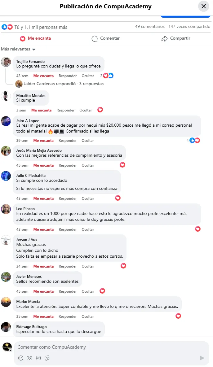 Comentario de cliente 1